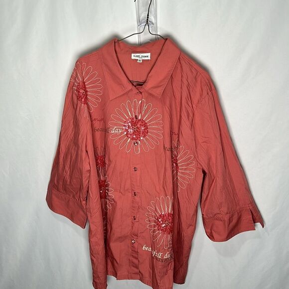 Claire France floral pink blouse - Picture 2 of 5